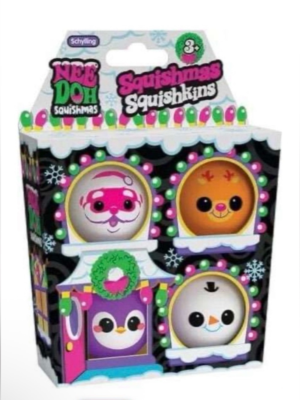 NEW AUTHENTIC NEEDOH CHRISTMAS SQUISHMAS SQUISHKINS 4 PACK RARE